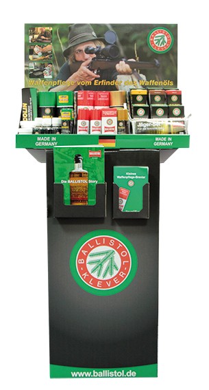 Ballistol Waffenpflege Standdisplay Verkaufsdisplay